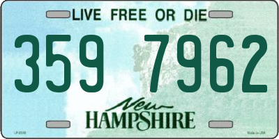 NH license plate 3597962