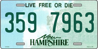 NH license plate 3597963
