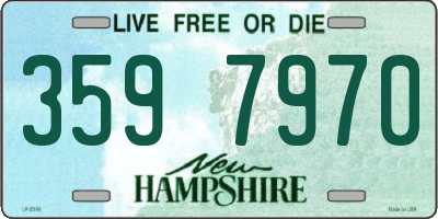 NH license plate 3597970