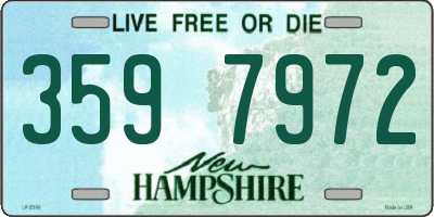 NH license plate 3597972