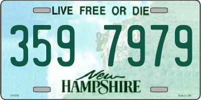NH license plate 3597979