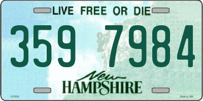 NH license plate 3597984