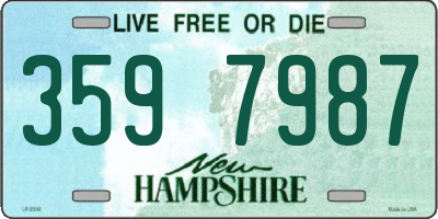 NH license plate 3597987