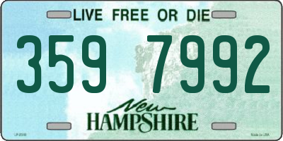 NH license plate 3597992
