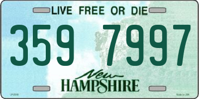 NH license plate 3597997