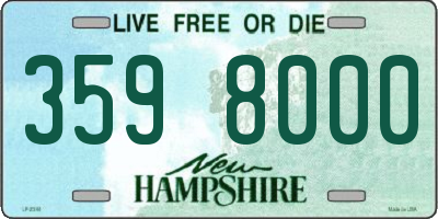NH license plate 3598000