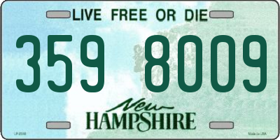 NH license plate 3598009
