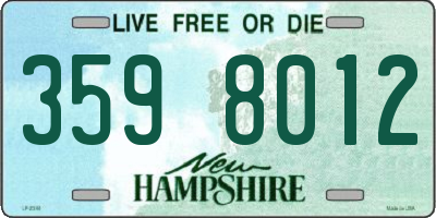 NH license plate 3598012