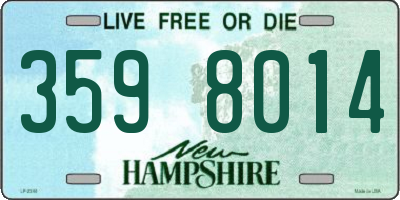 NH license plate 3598014