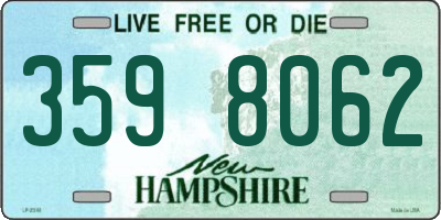 NH license plate 3598062