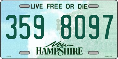 NH license plate 3598097