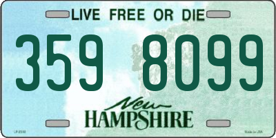 NH license plate 3598099