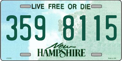 NH license plate 3598115