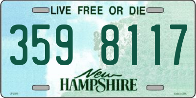 NH license plate 3598117
