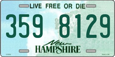 NH license plate 3598129