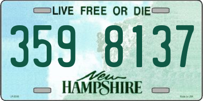 NH license plate 3598137