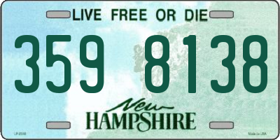 NH license plate 3598138