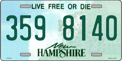 NH license plate 3598140