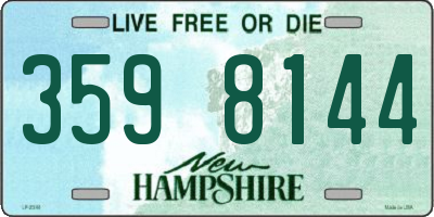 NH license plate 3598144