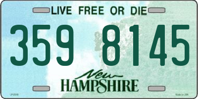 NH license plate 3598145