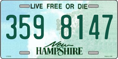 NH license plate 3598147