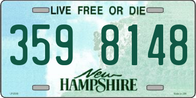 NH license plate 3598148