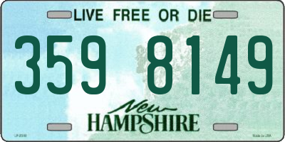 NH license plate 3598149