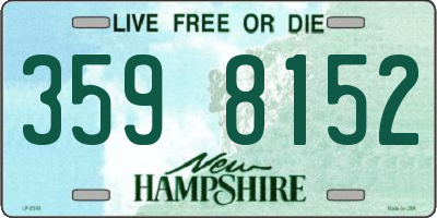NH license plate 3598152