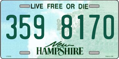 NH license plate 3598170