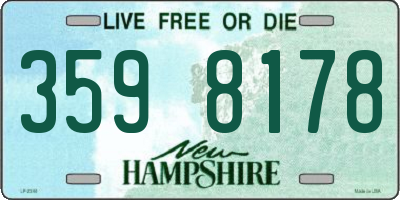 NH license plate 3598178