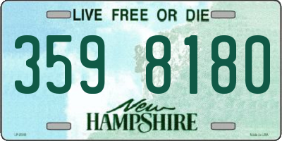 NH license plate 3598180