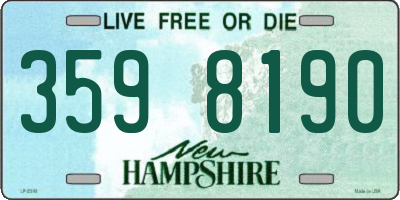 NH license plate 3598190