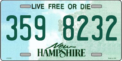 NH license plate 3598232