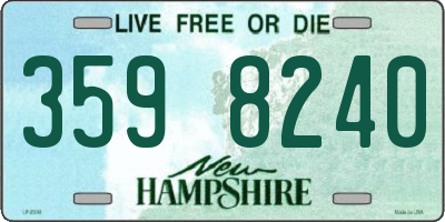 NH license plate 3598240