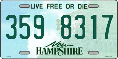 NH license plate 3598317