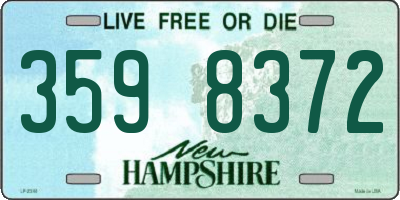 NH license plate 3598372