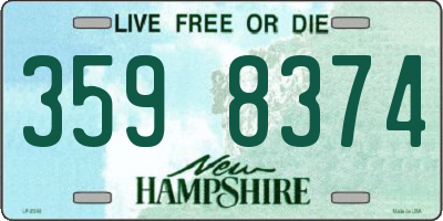 NH license plate 3598374