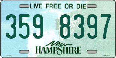 NH license plate 3598397