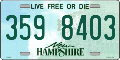 NH license plate 3598403