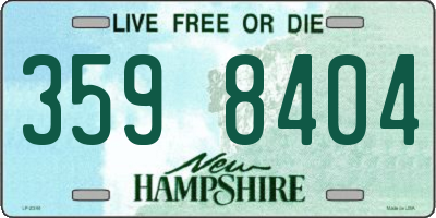 NH license plate 3598404