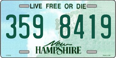 NH license plate 3598419