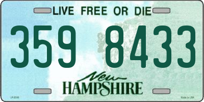 NH license plate 3598433