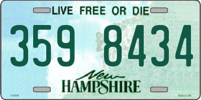 NH license plate 3598434