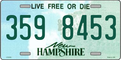 NH license plate 3598453