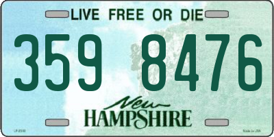NH license plate 3598476