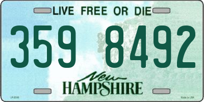 NH license plate 3598492