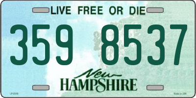 NH license plate 3598537