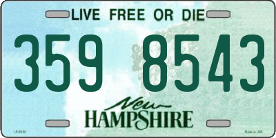 NH license plate 3598543