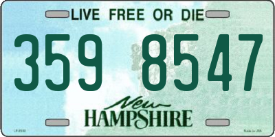 NH license plate 3598547