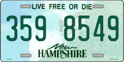 NH license plate 3598549